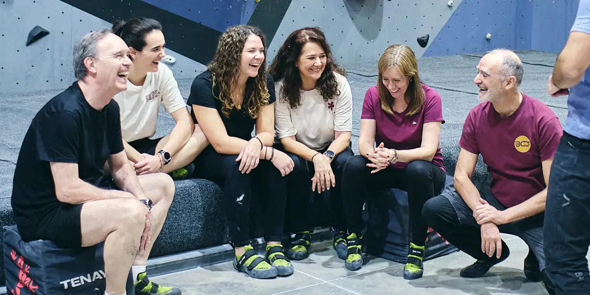 Team building activities in Madrid with a corporate group sharing laughs after the activity